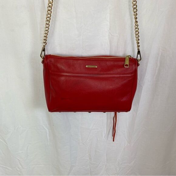 Rebecca Minkoff full size MAC red pebbled leather crossbody bag - Picture 14 of 16
